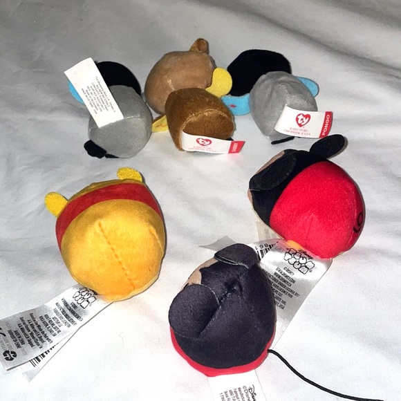 Lot of 3 Disney Tsum Tsum & Lot of 3 Ty Mini Plush - Picture 2 of 6